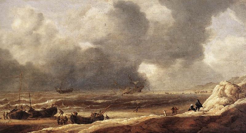 PORCELLIS, Jan Shipwreck on a Beach af